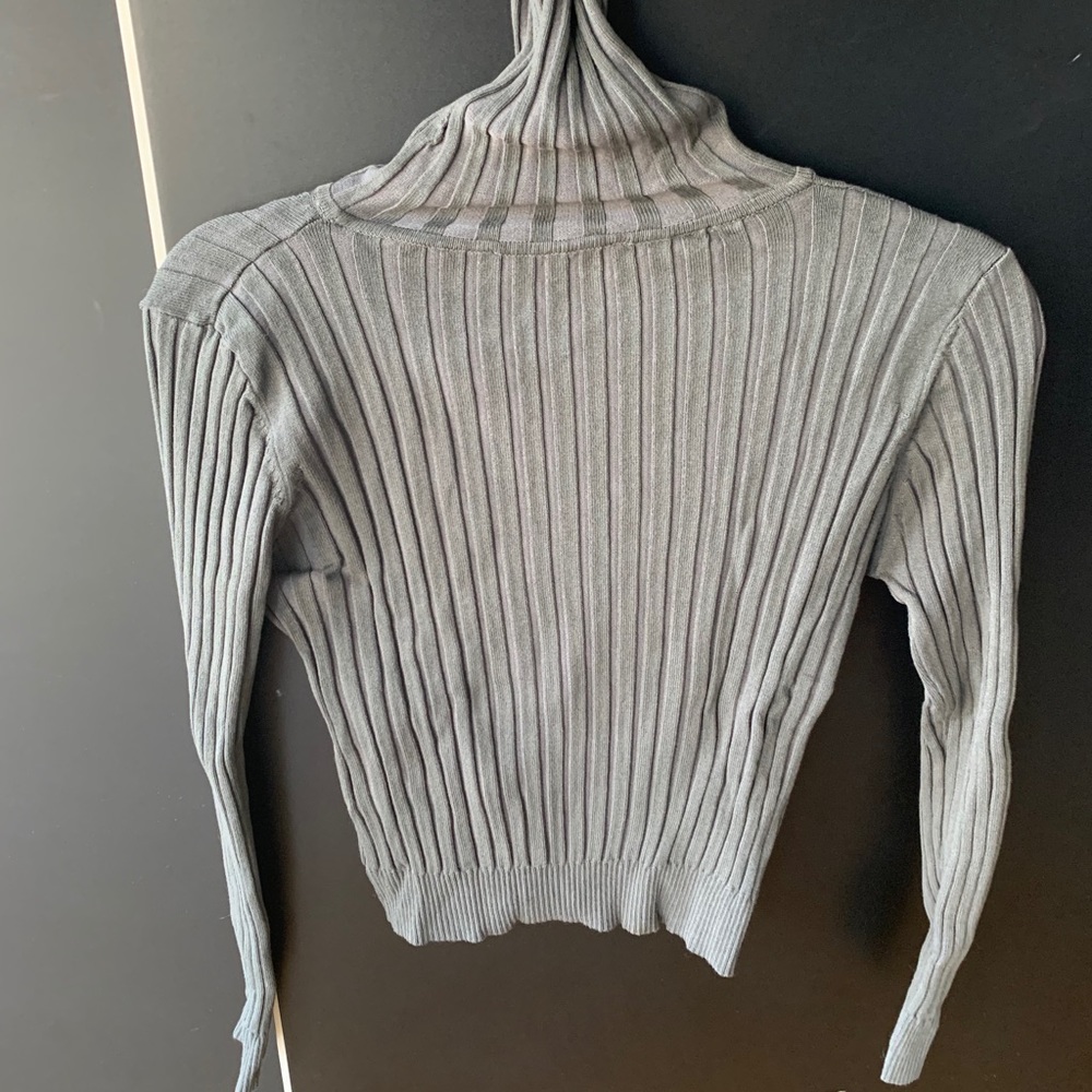 Zara crop turtle neck dark grey